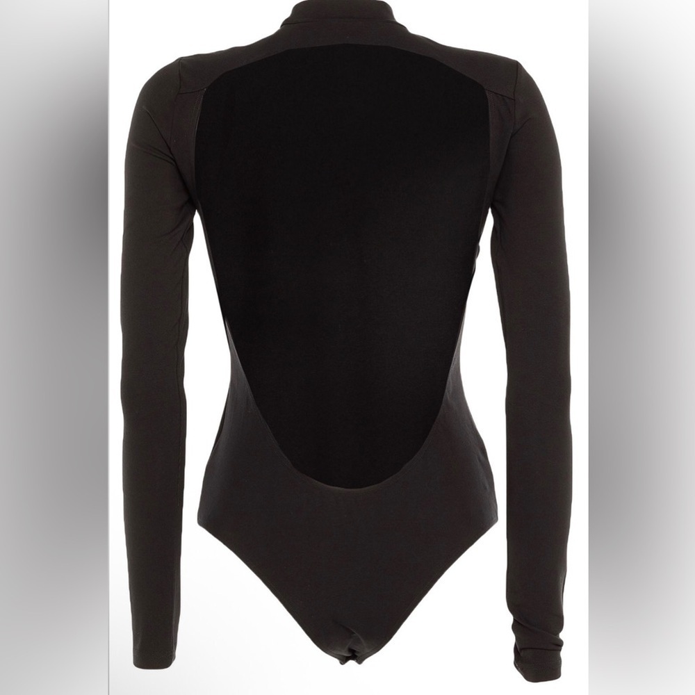 Kirin Peggy Gou Jersey Open Back Long Sleeve Bodysuit Black - Picture 2 of 12